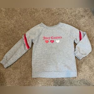 Juicy Couture girls size 5 ruffle sweatshirt